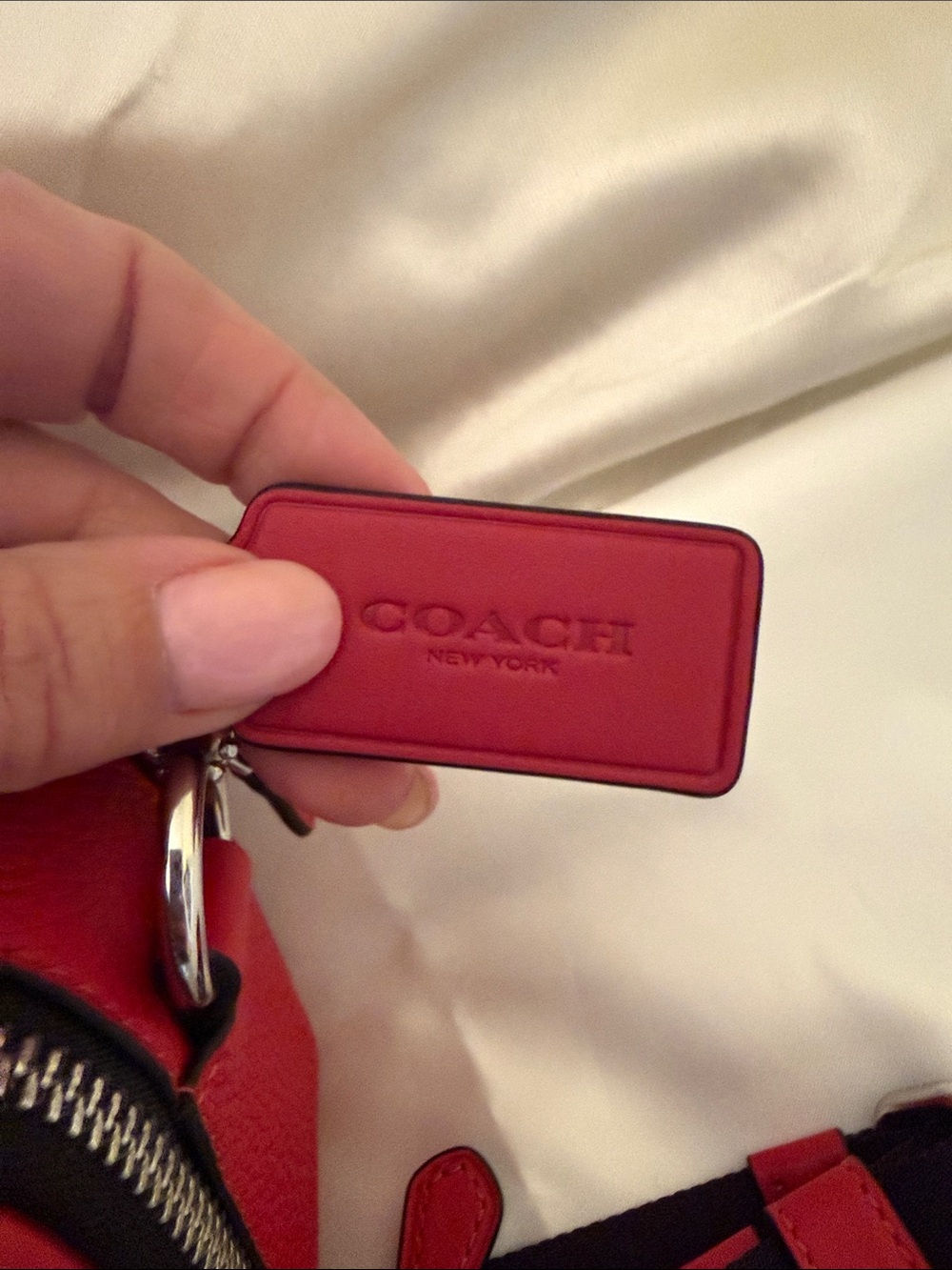 ❤️🖤Coach NWT True Red Pebble Leather Wyatt Crossbody Bag with Silver Hardware - Picture 6 of 8